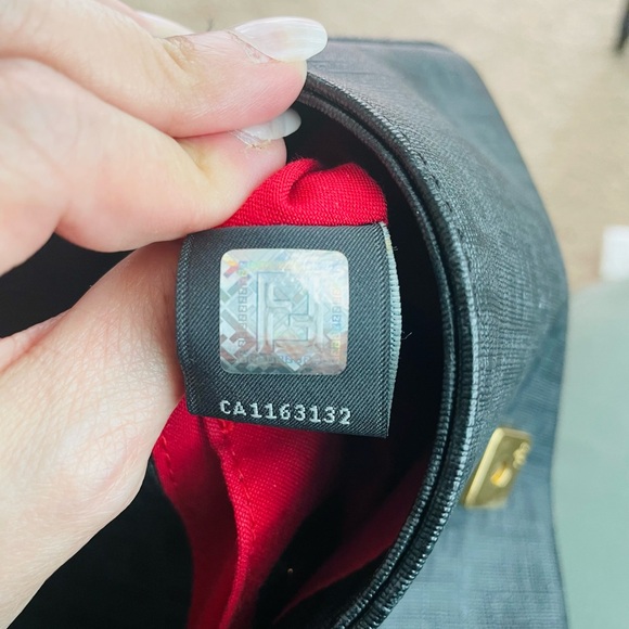 FENDI Zucchino FF Spalmati Mini Mama Forever Baguette Vintage Handbag - Picture 8 of 12